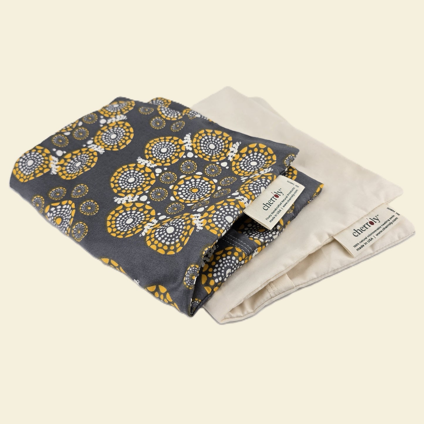 Cherroly® Removable Organic Cotton Heating Pad Cover-Gray Printed Design
