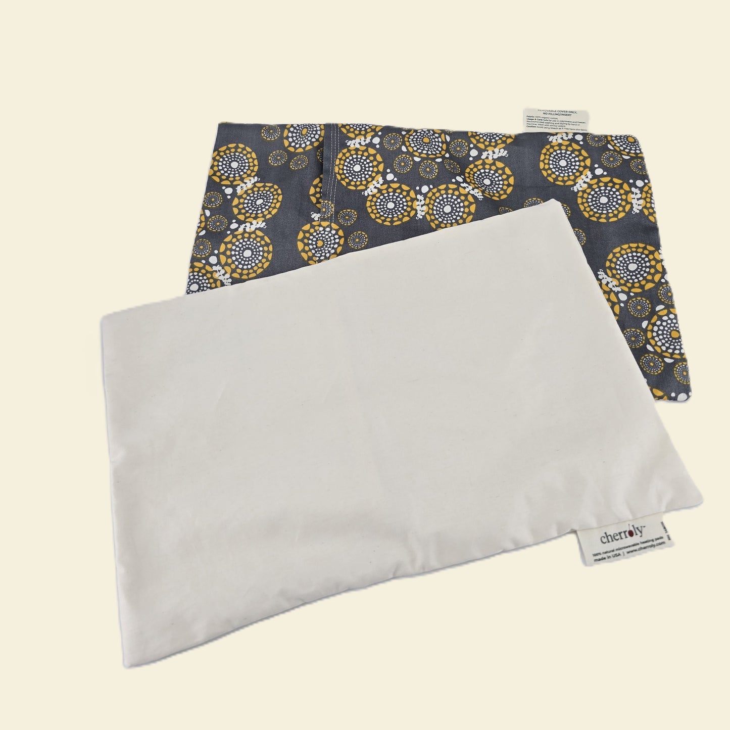 Cherroly® Removable Organic Cotton Heating Pad Cover-Gray Printed Design